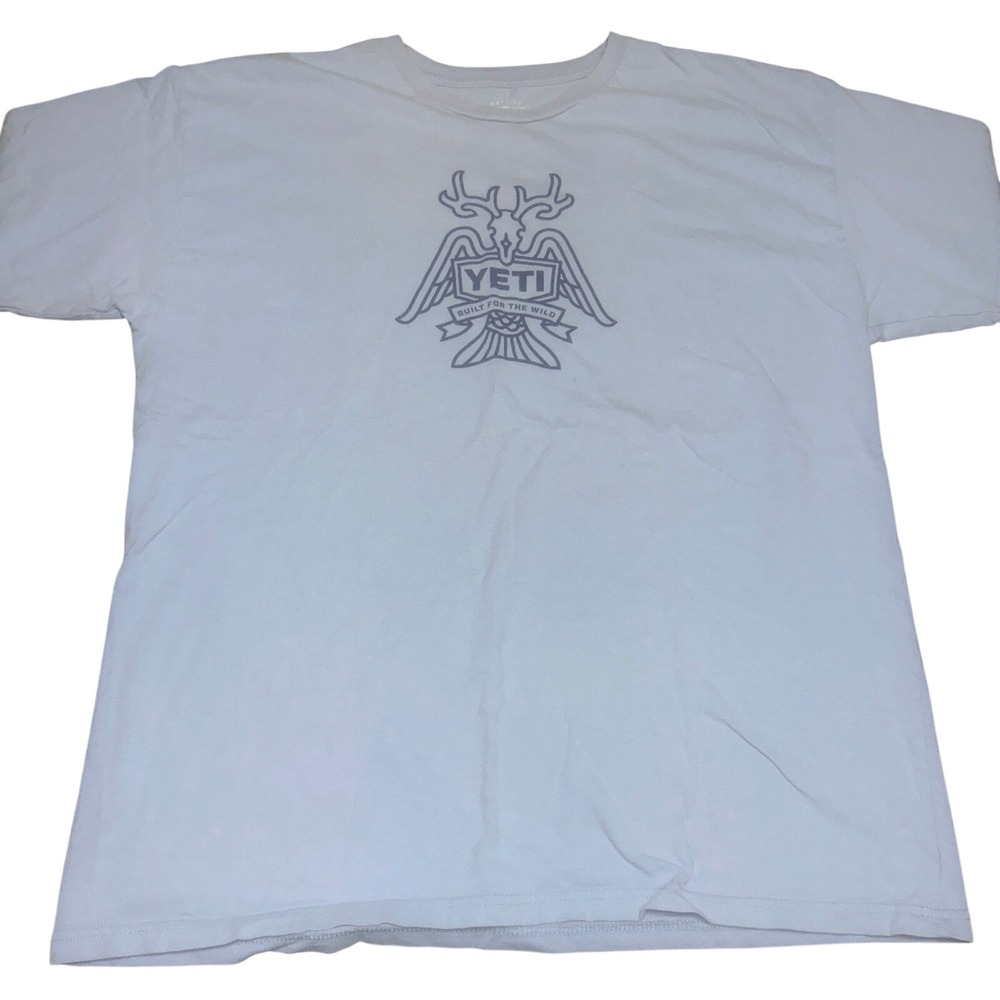 YETI Built For The Wild Graphic T-Shirt Blue Mens XL Short Sleeve Crewneck